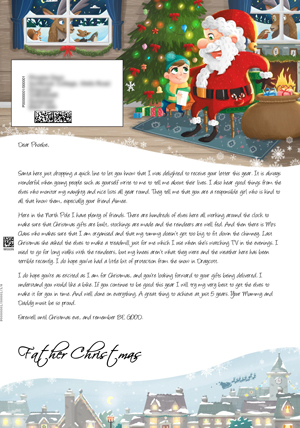 Santa in his grotto - Personalised Santa Letter Background